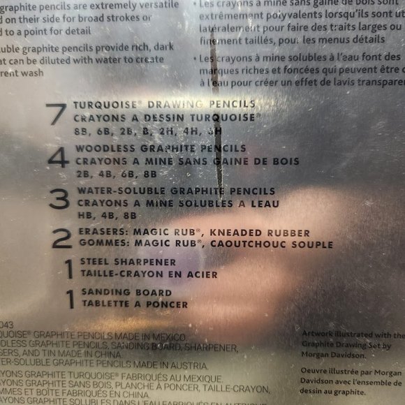 NEW Prismacolor Graphite Drawing Pencils Set Erasers & Sharpeners 18-Piece Set - Picture 5 of 5